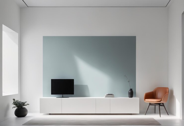 Vector modern interior of a living room with a tv modern interior of a living room with a t interior w