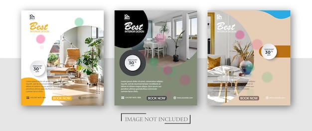 Vector modern interior sale social media instagram story template design