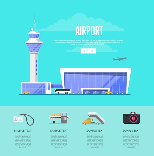 Современная международная реклама пассажирского аэропорта