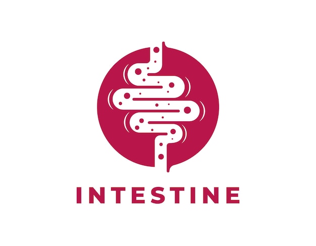 Vector modern intestine logo vector design