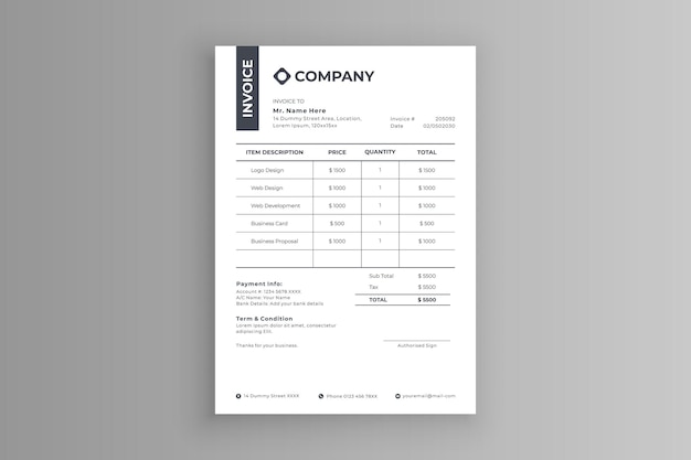 Modern Invoice Design Template