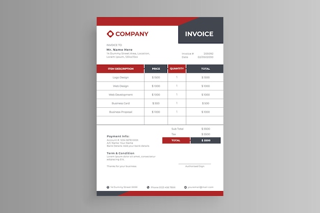 Modern Invoice Design Template