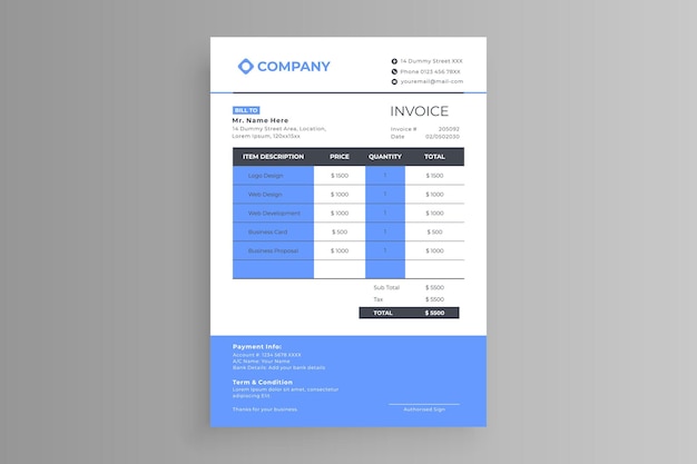 Modern Invoice Design Template