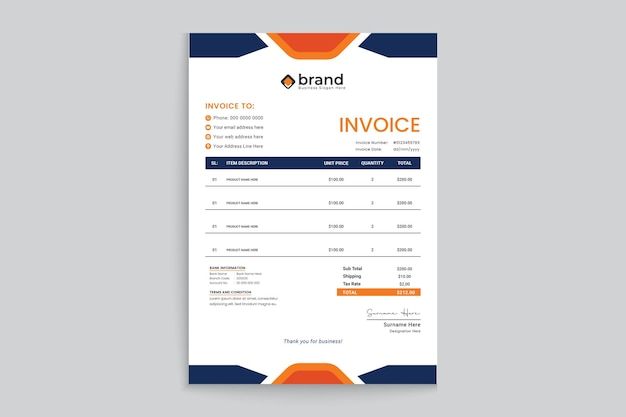Modern invoice template