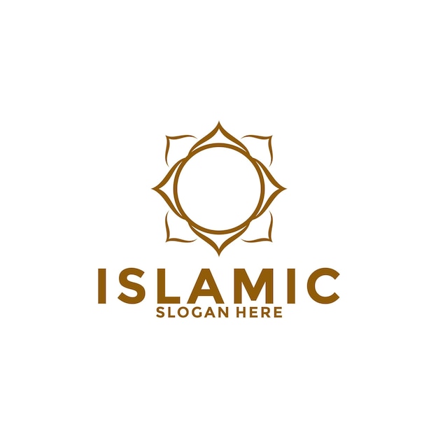 Vector modern islamic luxury logo vector template muslim logo icon