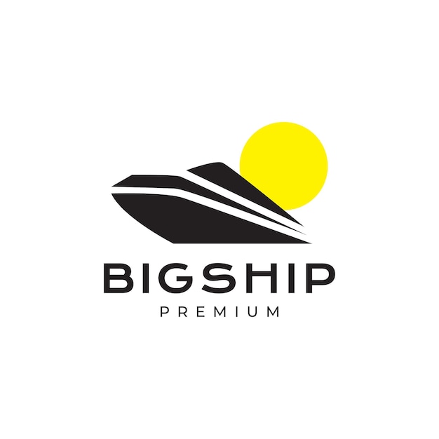 Modern isolated big ship logo design