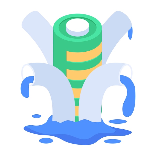 Vector modern isometric icon of water energy