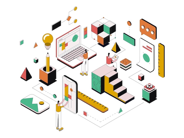 Modern Isometric Illustration design Design