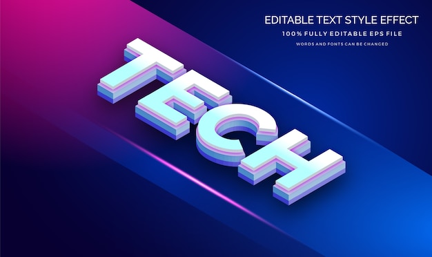 Modern isometric text style effect