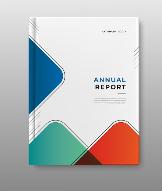 modern jaarverslag sjabloon geometrisch ontwerp