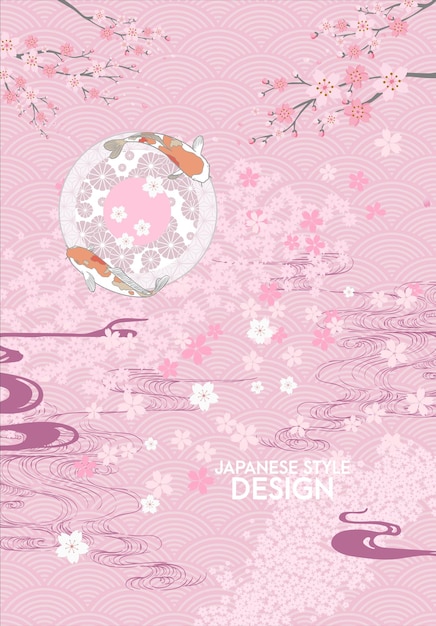 Modern Japanese style pattern background design