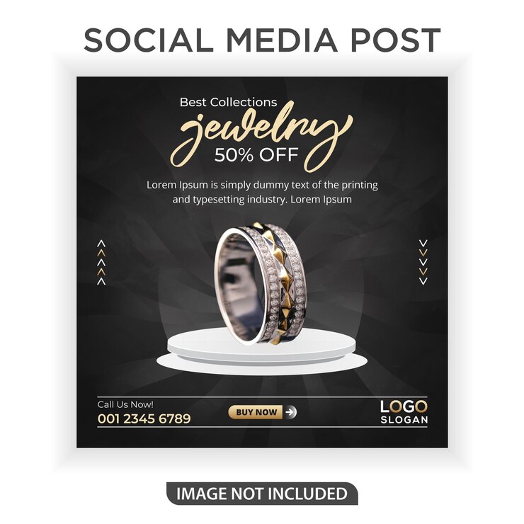 Modern Jewelry social media post template