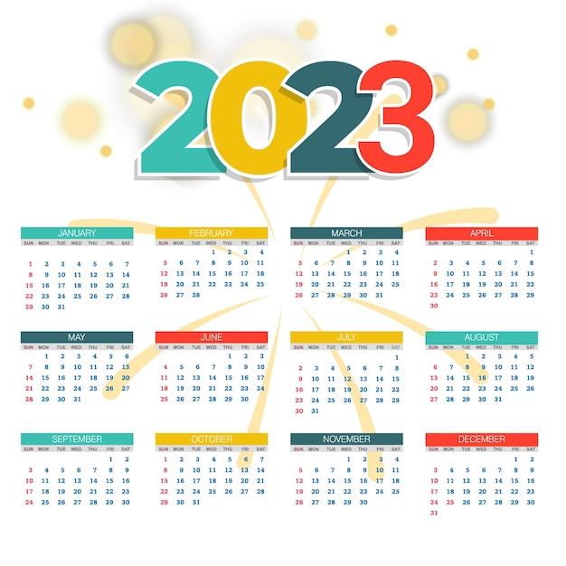 Modern kalenderontwerp 2022 nieuwjaarssjabloon