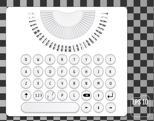 モダンなキーボードデザインファッショナブルなレトロコンセプトラウンドキー