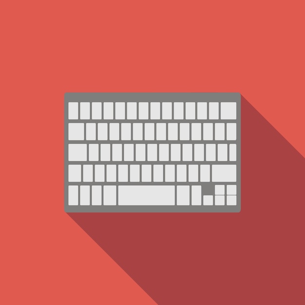 Вектор Современная плоская иконка клавиатуры для интернета и мобильных устройств