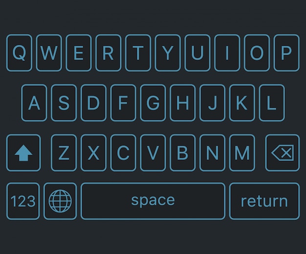 스마트 폰, 알파벳 버튼의 현대 키보드입니다.