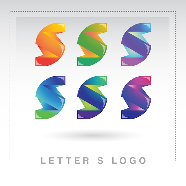 Vector modern kleurrijk letter s-logo