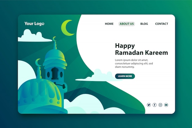 ラマダンの月の最新のランディングページ