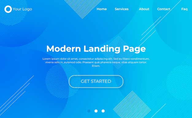 Modern landing page template