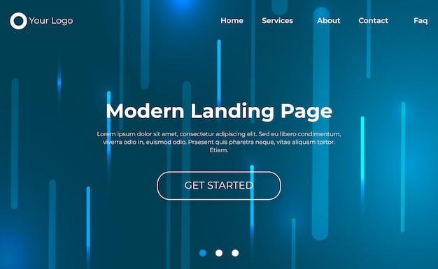 Modern landing page template