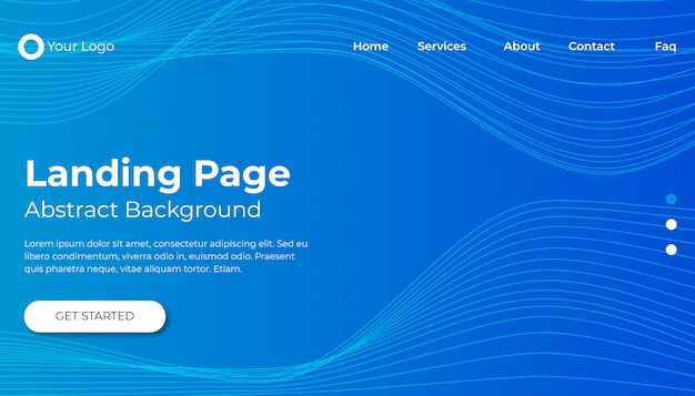 Modern landing page template