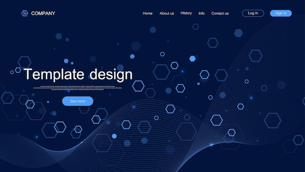 Vector modern landing page for websites or apps