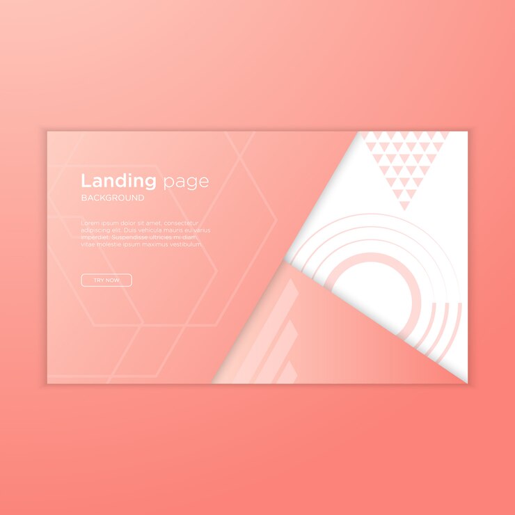 Vector modern landing page with abstract design
