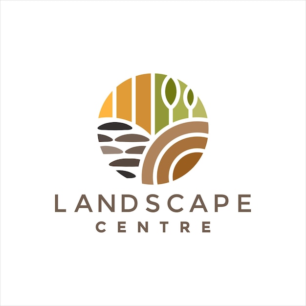 Modern landscape centre logo illustration design for your company or business