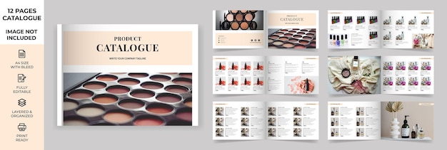 Vector modern landscape cosmetics products catalog beauty product catalog product catalog minimal magazine