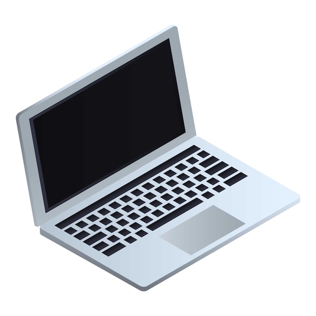 Вектор Икона современного ноутбука изометрическая векторная икона современного нейтбука для веб-дизайна, изолированная на белом фоне