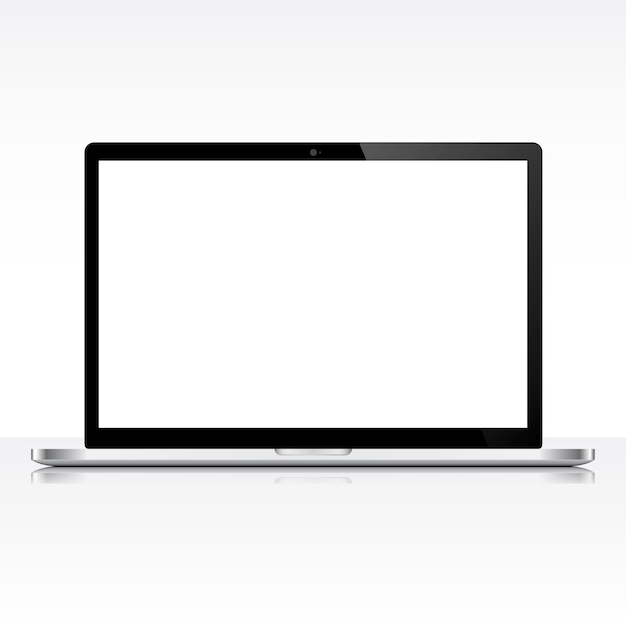 Modern laptop isolated on white background