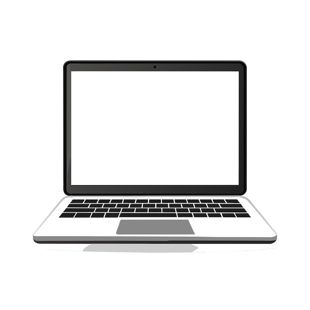 빈 화면 터 일러스트레이션으로 현대 노트북 모