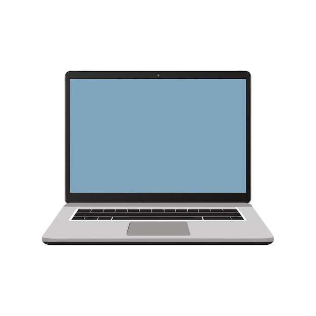modern laptop mockup with blank screen vector illustration