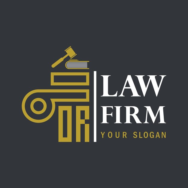 OR modern law firm justice logo design vector graphic template