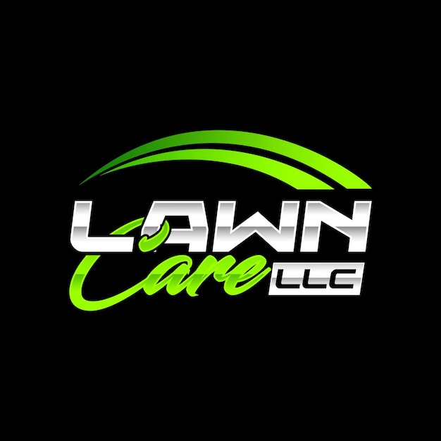 modern lawn care logo concept