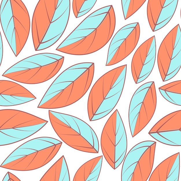 Vector modern leaf illustration pattern. tropical background with leaves. repeating background. vector illustration seamless pattern. modern exotic abstract design. trendy template for design.