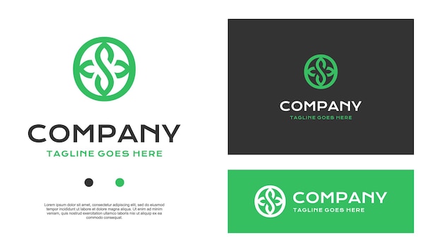 Modern Leaf or Letter S Logo Design