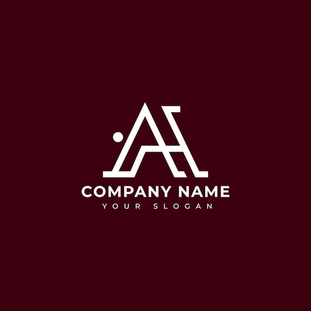 Modern letter ah logo vector design template