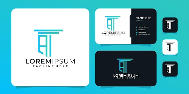 Modern letter ai combination with creative concept logo design premuim vector