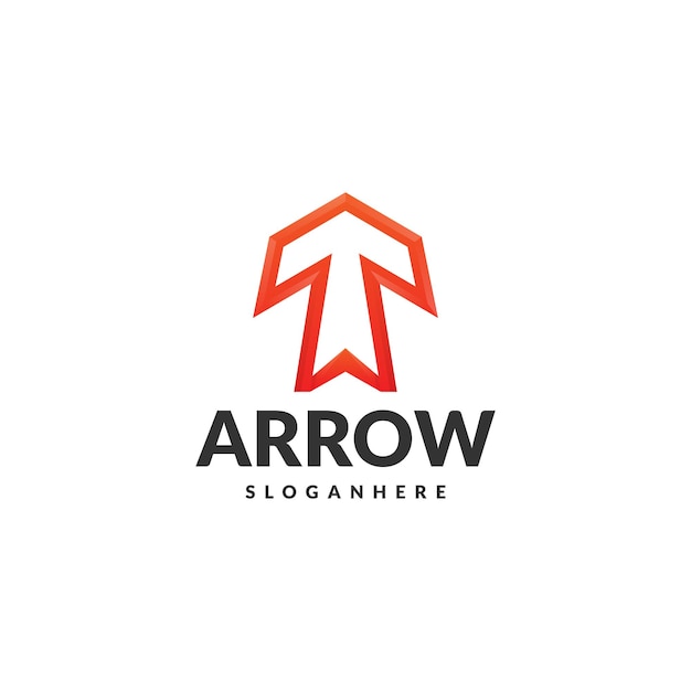 Modern letter a and arrow logo design