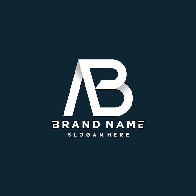 Modern letter B combination with creative concept logo design Premuim Vector