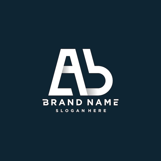 Modern letter B combination with creative concept logo design Premuim Vector