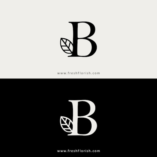 Modern letter b florish-logo