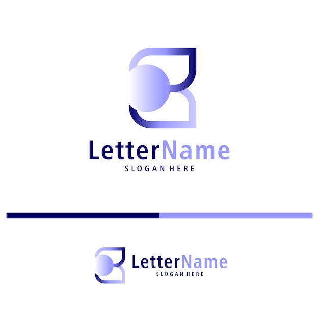 Modern letter B logo design vector Creative B logo concepts template