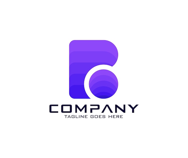 modern letter b logo design