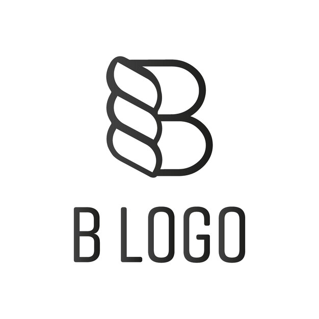 Vector modern letter b logo