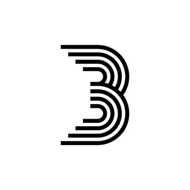 Vector modern letter b monogram logo design