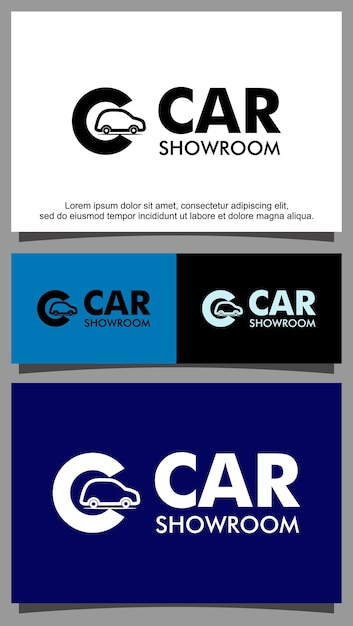 Modern letter C and Car logo template