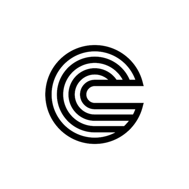 modern letter C monogram logo design