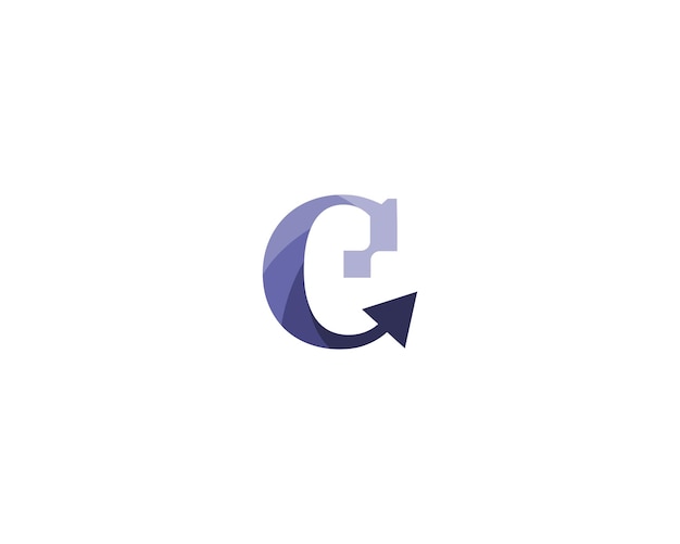 Vector modern letter c technology logo